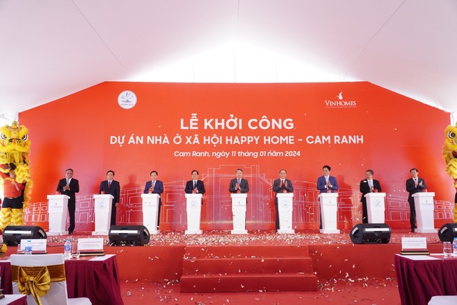 Công ty Cổ phần Vinhomes khởi công dự án Nhà ở xã hội 3.800 tỷ đồng ở Khánh Hòa.