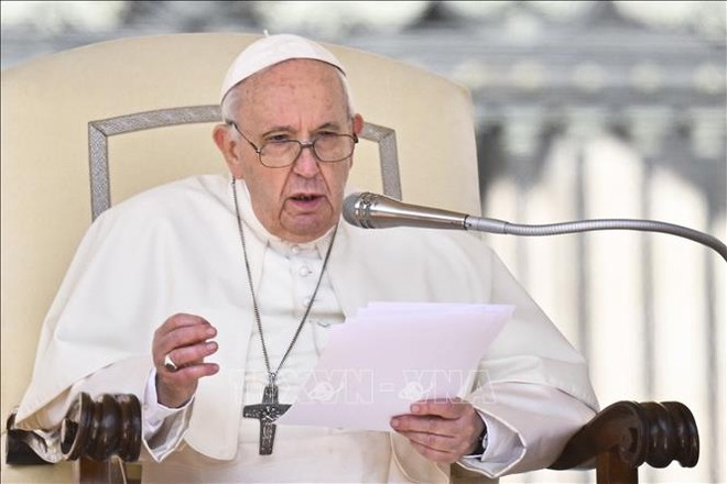 Giáo hoàng Francis phát biểu tại Vatican. Ảnh tư liệu: AFP/TTXVN