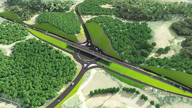 Phối cảnh một đoạn trong Dự án tuyến cao tốc Cam Lộ - Lao Bảo.