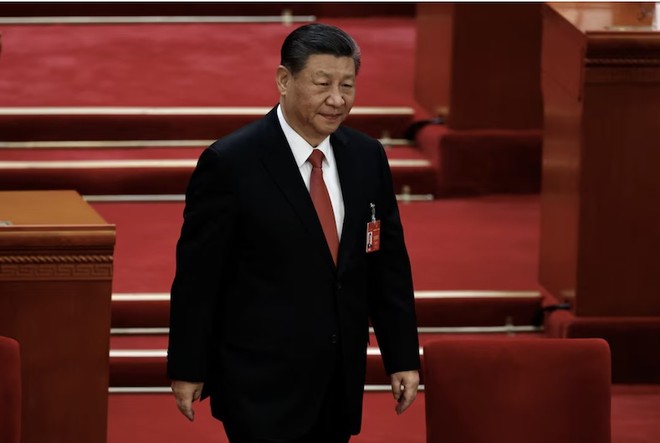 Chủ tịch Trung Quốc Tập Cận Bình đến dự phiên bế mạc Đại hội Đại biểu Nhân dân Toàn quốc (NPC) tại Đại lễ đường Nhân dân ở Bắc Kinh, Trung Quốc vào ngày 11/3/2024. Ảnh: Reuters