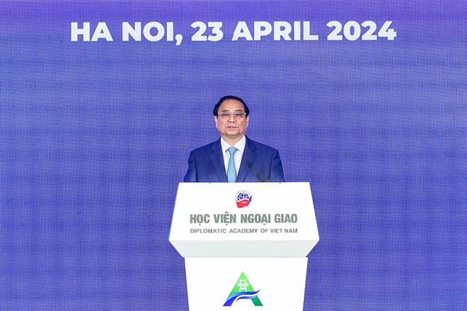  Thủ tướng Phạm Minh Chính phát biểu khai mạc Diễn đàn Tương lai ASEAN 2024. (Ảnh: Đức Thanh)