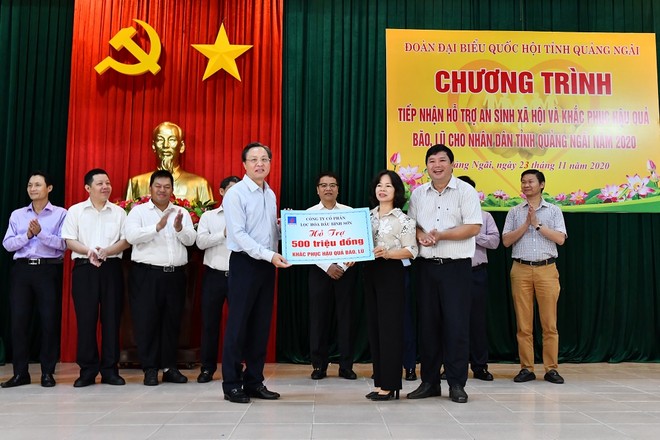 PVN và các đơn vị thành viên hỗ trợ tỉnh Quảng Ngãi 2 tỷ đồng