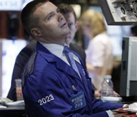 Cổ phiếu blue-chip ào ào giảm điểm đã đẩy thị trường giảm sâu và không có cơ hội phục hồi trong ngày - Ảnh: AP.