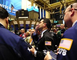 Lo âu tràn ngập thị trường chứng khoán Mỹ - Ảnh: Getty