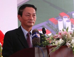 Ông Đào Văn Hưng tại lễ khởi công Nhà máy Nhiệt điện Mông Dương 1 tháng 10/2011