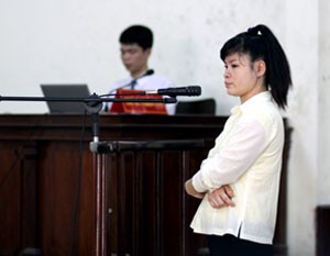 Bị cáo Dạ Thảo trước phiên tòa xét xử ngày 24/1