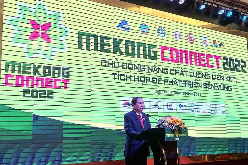 Phó Chủ tịch Thường trực Quốc hội Trần Thanh Mẫn phát biểu tại Diễn đàn Mekong Connect 2022.