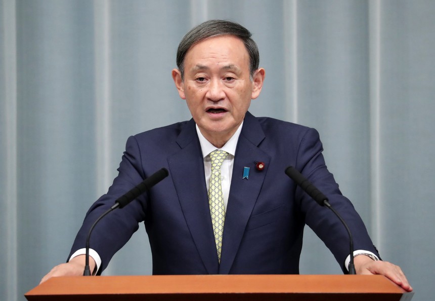  Chánh Văn phòng Nội các Nhật Bản Yoshihide Suga. Ảnh: AFP.