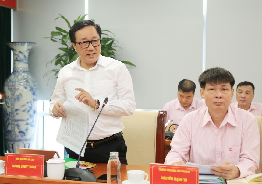 Tổng giám đốc Ngân hàng Chính sách xã hội Dương Quyết Thắng báo cáo kết quả hoạt động 9 tháng đầu năm 2022