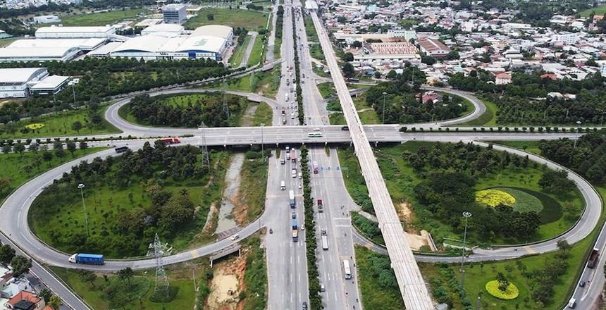 Nút giao Dầu Giây - điểm khởi đầu của tuyến cao tốc Dầu Giây - Tân Phú.