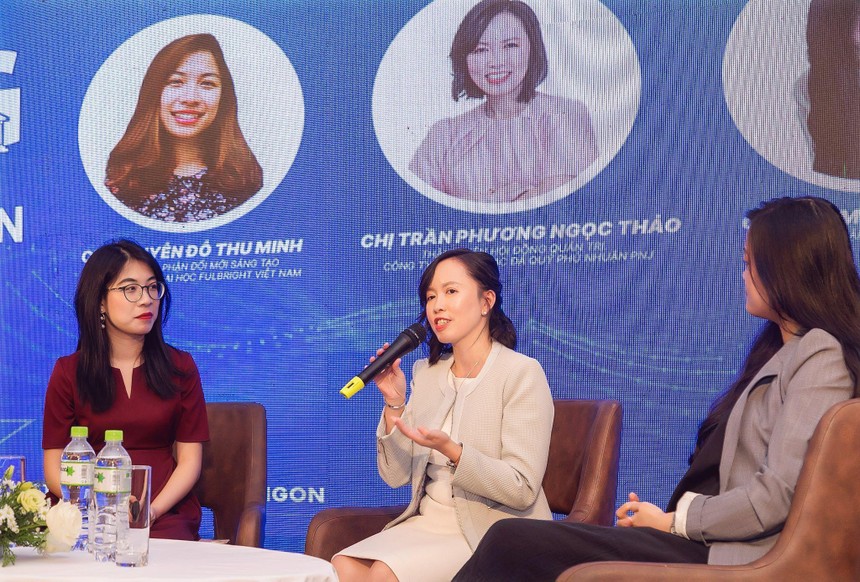 Bà Trần Phương Ngọc Thảo - Thành viên HĐQT PNJ, Trưởng tiểu ban ESG là diễn giả tại Hội thảo.
