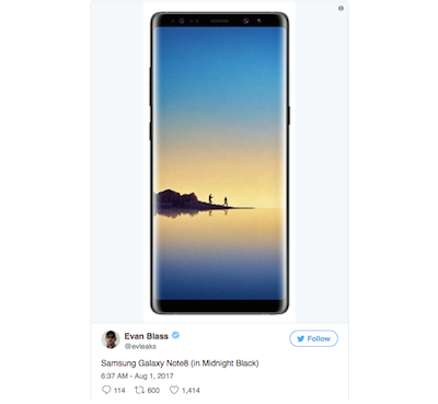 Galaxy Note 8 lộ ảnh chính thức