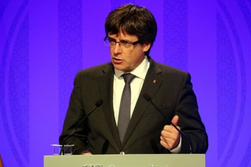 Ông Carles Puigdemont, lãnh đạo vùng tự trị Catalonia. Ảnh: ACN.