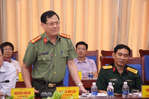 Đại tá Nguyễn Hữu Cầu, Giám đốc Công an Nghệ An. Ảnh báo Nghệ An.