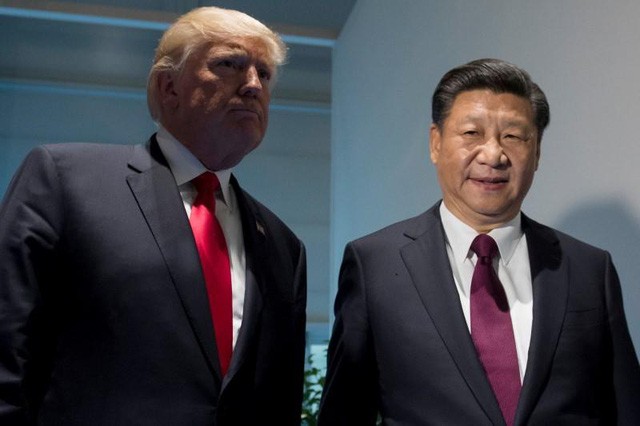 Tổng thống Mỹ Donald Trump và Chủ tịch Trung Quốc Tập Cận Bình gặp mặt bên lề hội nghị G-20 ở Đức hồi tháng 7/2017. (Ảnh: Reuters).
