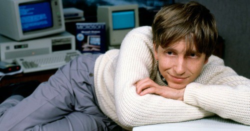 Bill Gates trong phòng làm việc tại Washington năm 1985. Ảnh: AFP.