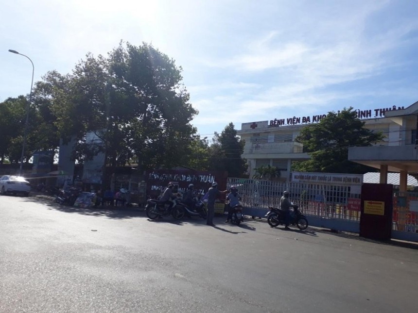 Bệnh viện Đa khoa tỉnh Bình Thuận - nơi đang điều trị 2 trường hợp (BN14252, BN14266).