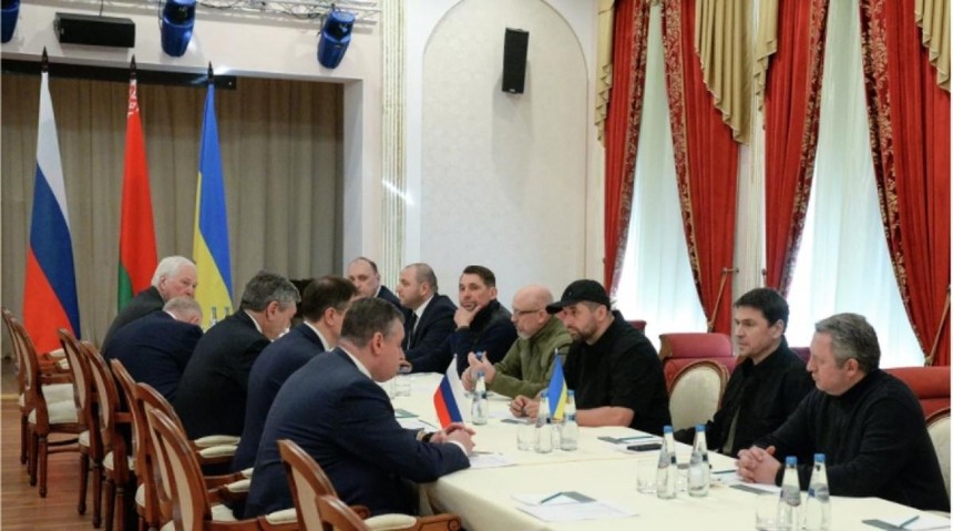 Đàm phán Nga-Ukraine tại Belarus. (Ảnh: Sputnik).