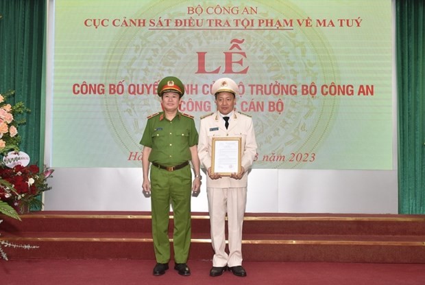 Đại tá Nguyễn Ngọc Quang giữ chức Cục phó Cục Cảnh sát điều tra tội phạm về ma túy từ ngày 20/3. (Ảnh: Bộ Công an)