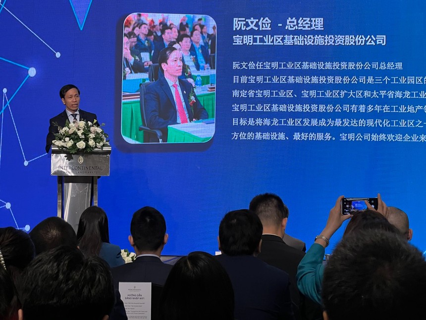 Ông Nguyễn Văn Kiểm – Tổng giám đốc Công ty cổ phần Đầu tư hạ tầng KCN Bảo Minh phát biểu tại sự kiện