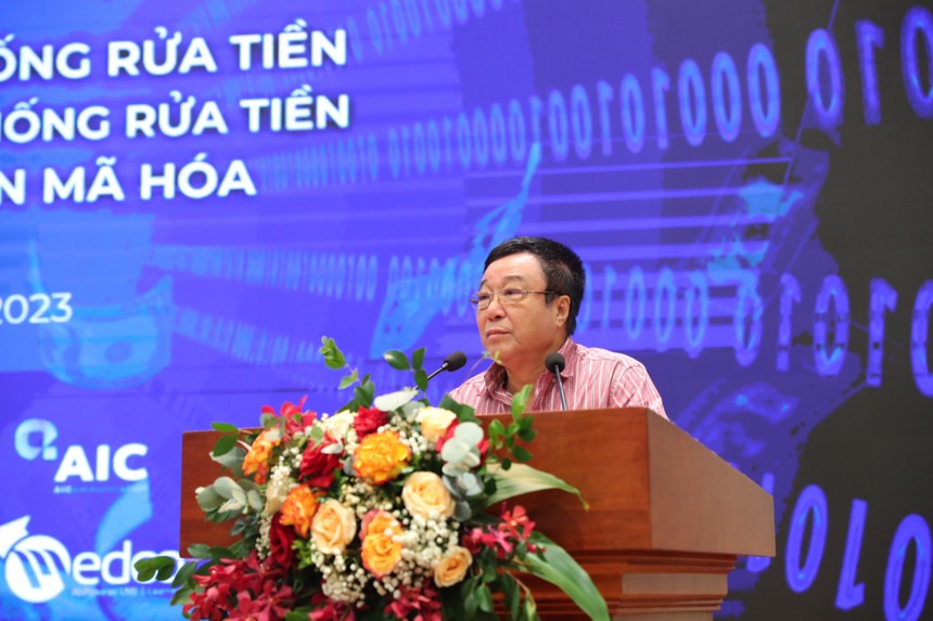 Ông Nguyễn Đoan Hùng, Phó Chủ tịch Hiệp hội Blockchain Việt Nam phát biểu tại sự kiện