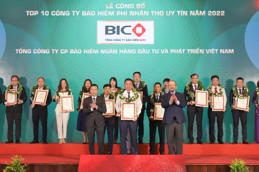 BIC lọt top 10 công ty bảo hiểm phi nhân thọ uy tín nhất Việt Nam năm 2022