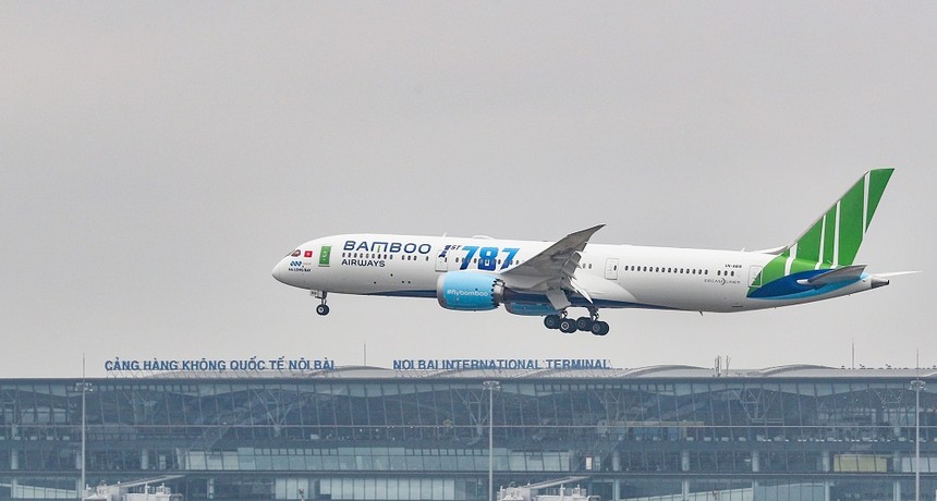 Một tàu bay Boeing 787 -9 của Bamboo Airways.