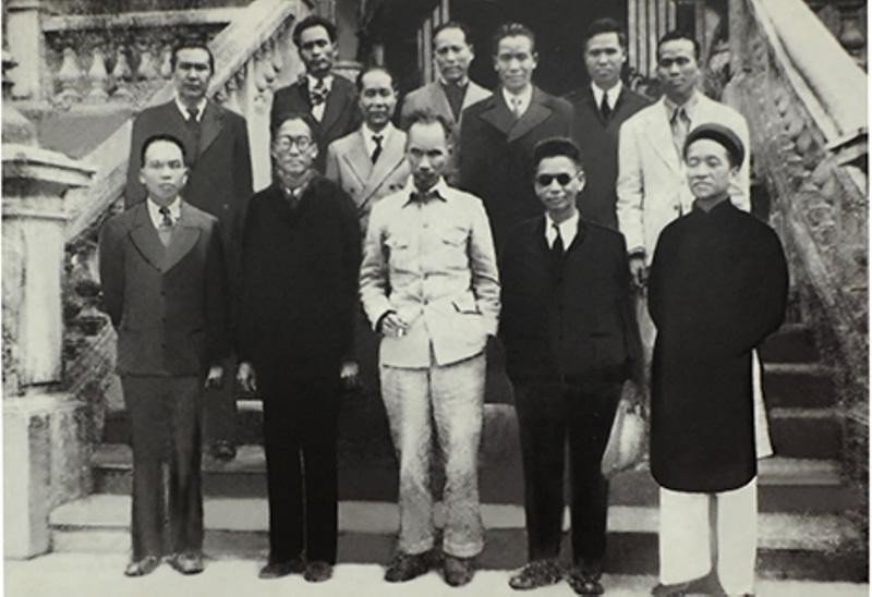 Chính phủ lâm thời nước Việt Nam Dân chủ Cộng hòa, tháng 9/1945 (ảnh tư liệu)