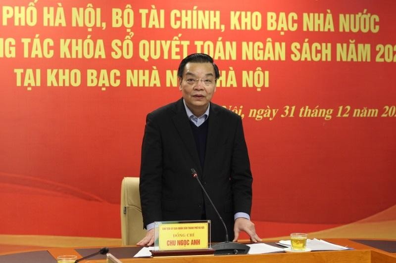 Chủ tịch UBND thành phố Chu Ngọc Anh phát biểu tại buổi làm việc