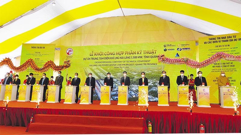 Lễ khởi công Hợp phần kỹ thuật Dự án Điện khí LNG Hải Lăng (Quảng Trị).