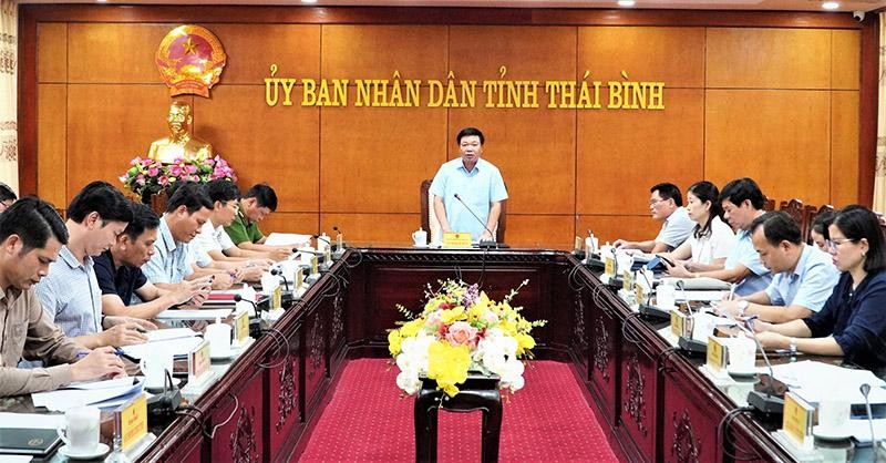 UBND tỉnh Thái Bình nghe Sở Công thương báo cáo dự thảo kế hoạch tổ chức hội nghị kết nối cung cầu đẩy mạnh tiêu thụ sản phẩm nông nghiệp, công nghiệp tiêu biểu tỉnh Thái Bình năm 2022