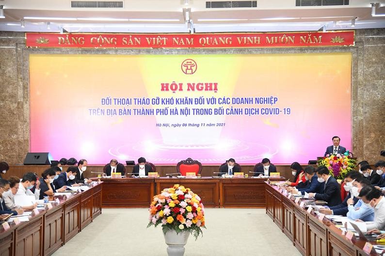 Hội nghị "Tiếp xúc, đối thoại doanh nghiệp năm 2022" do UBND Thành phố Hà Nội chủ trì sẽ diễn ra vào sáng ngày 14/12.