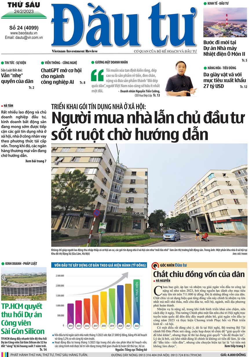 Báo Đầu tư số 24 Tin nhanh chứng khoán