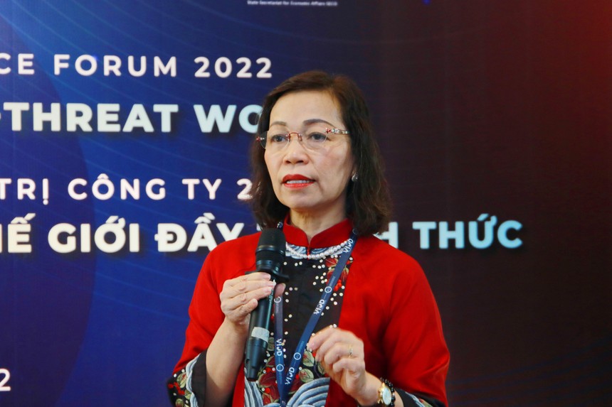 Bà Hà Thu Thanh, Chủ tịch VIOD, Chủ tịch Deloitte Việt Nam. (Ảnh: Lê Toàn)