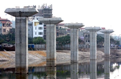 Đến thời điểm này, Dự án Tuyến đường sắt đô thị Cát Linh - Hà Đông mới đạt hơn 39% khối lượng 