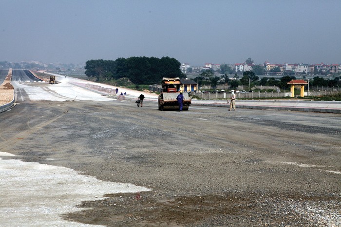 Dự án Đường nối cầu Nhật Tân - Nội Bài đang được đẩy nhanh tiến độ