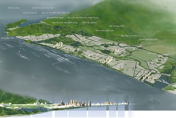 Vị trí Dự án lọc dầu Vũng Rô trong Khu kinh tế Nam Phú Yên (Ảnh: Internet)