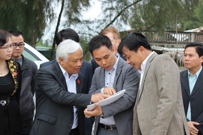 Phó Chủ tịch Quốc hội Uông Chung Lưu tới thăm Dự án FLC Samson Beach & Golf Resort ngày 3/12/2014