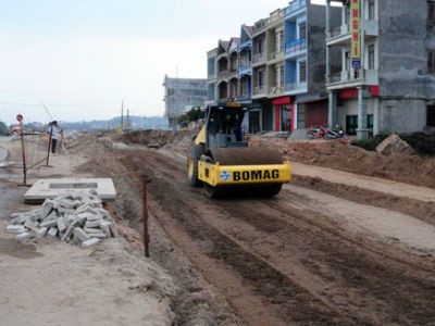 Thi công dự án mở rộng Quốc lộ 38 đoạn qua thành phố Bắc Ninh (Ảnh: NB)