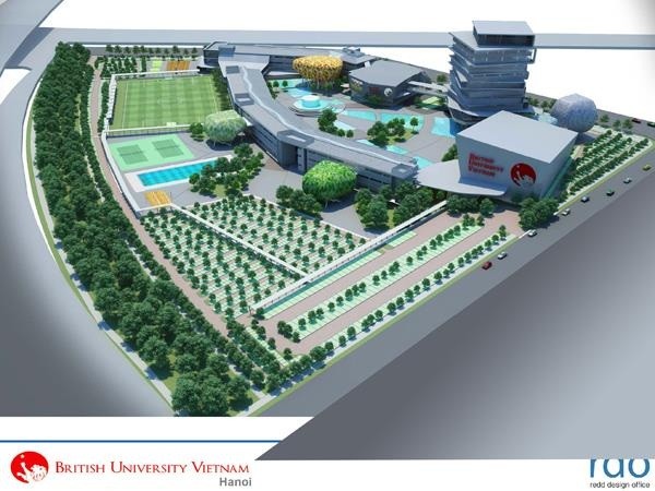 Trường Đại học Anh quốc Việt Nam (BUV) đang xây dựng cơ sở tại Khu đô thị Ecopark (Hưng Yên) với tổng đầu tư 70 triệu USD