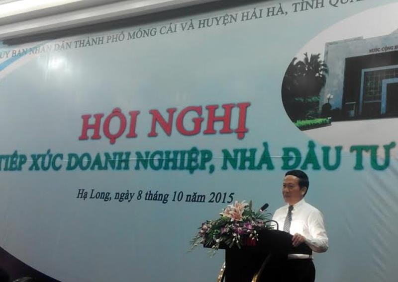 Ông Nguyễn Văn Thành, PCT UBND tỉnh Quảng Ninh phát biểu tại hội nghị