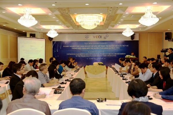 Tọa đàm doanh nghiệp với chủ đề “Doanh nghiệp Việt Nam và một số vấn đề thực thi quyền sở hữu trí tuệ trong Hiệp định đối tác xuyên Thái Bình Dương”.