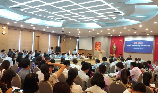 Hội thảo "Điều kiện kinh doanh: Nhận diện và kiến nghị" diễn ra sáng nay (14/6) tại Hà Nội