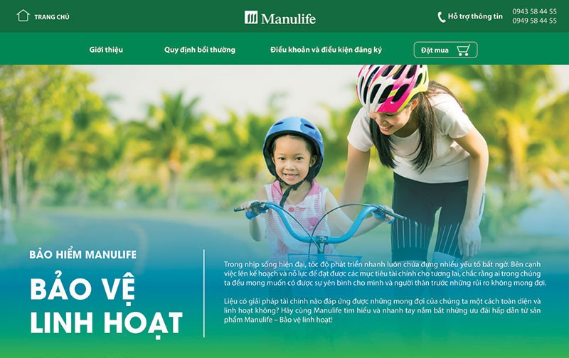 Manulife Việt Nam đã trình làng trang web bảo hiểm trực tuyến (e-commerce) sau gần 1 năm xây dựng