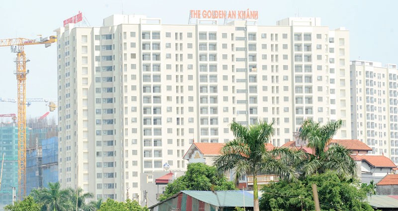 Giá căn hộ tại Dự án The Golden An Khánh tăng lên 13 - 15 triệu đồng/m2 thời điểm cuối năm 2016. Ảnh: Dũng Minh