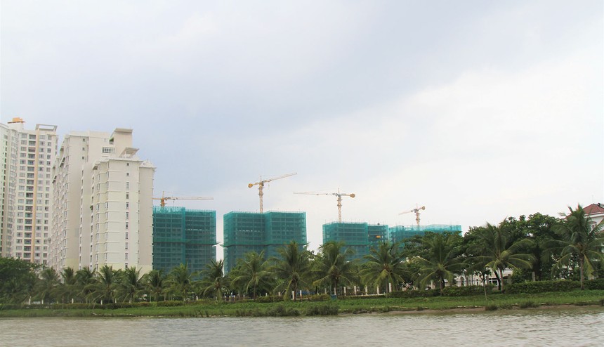 Dự án Cát Tường Phú Sinh được bao phủ hệ thống kênh và cây xanh. Ảnh: Gia Huy