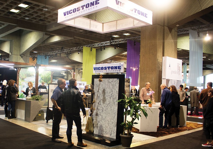 Vicostone đang đẩy mạnh phát triển thị trường Bắc Mỹ. Trong ảnh: Vicostone tham dự triển lãm Silim 2017 tại Canada