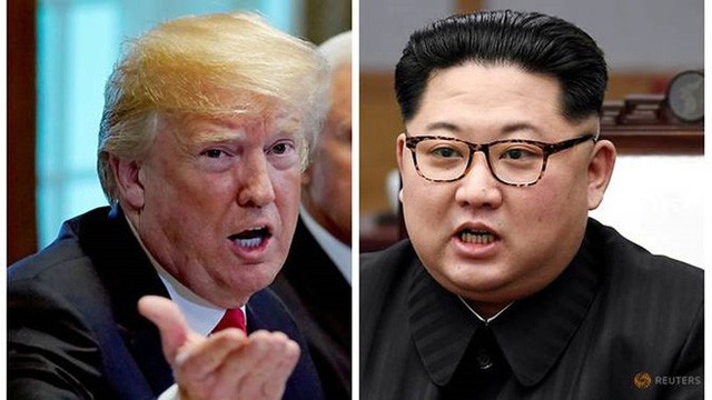 Tổng thống Mỹ Donald Trump (trái) và nhà lãnh đạo Triều Tiên Kim Jong-un (Ảnh: Reuters).