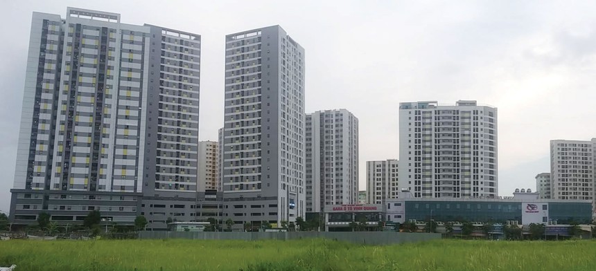 Khu đô thị Linh Đàm ken kín các tòa chung cư, phá vỡ quy hoạch ban đầu. Ảnh: Thanh Huyền