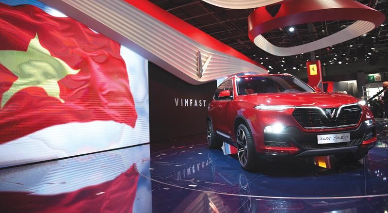 Mẫu xe của VinFast được giới thiệu tại Triển lãm Paris Motor Show 2018.